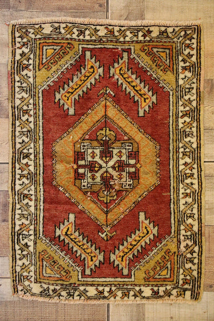 2 x 2 Vintage Turkish Yastik Rug 51829
