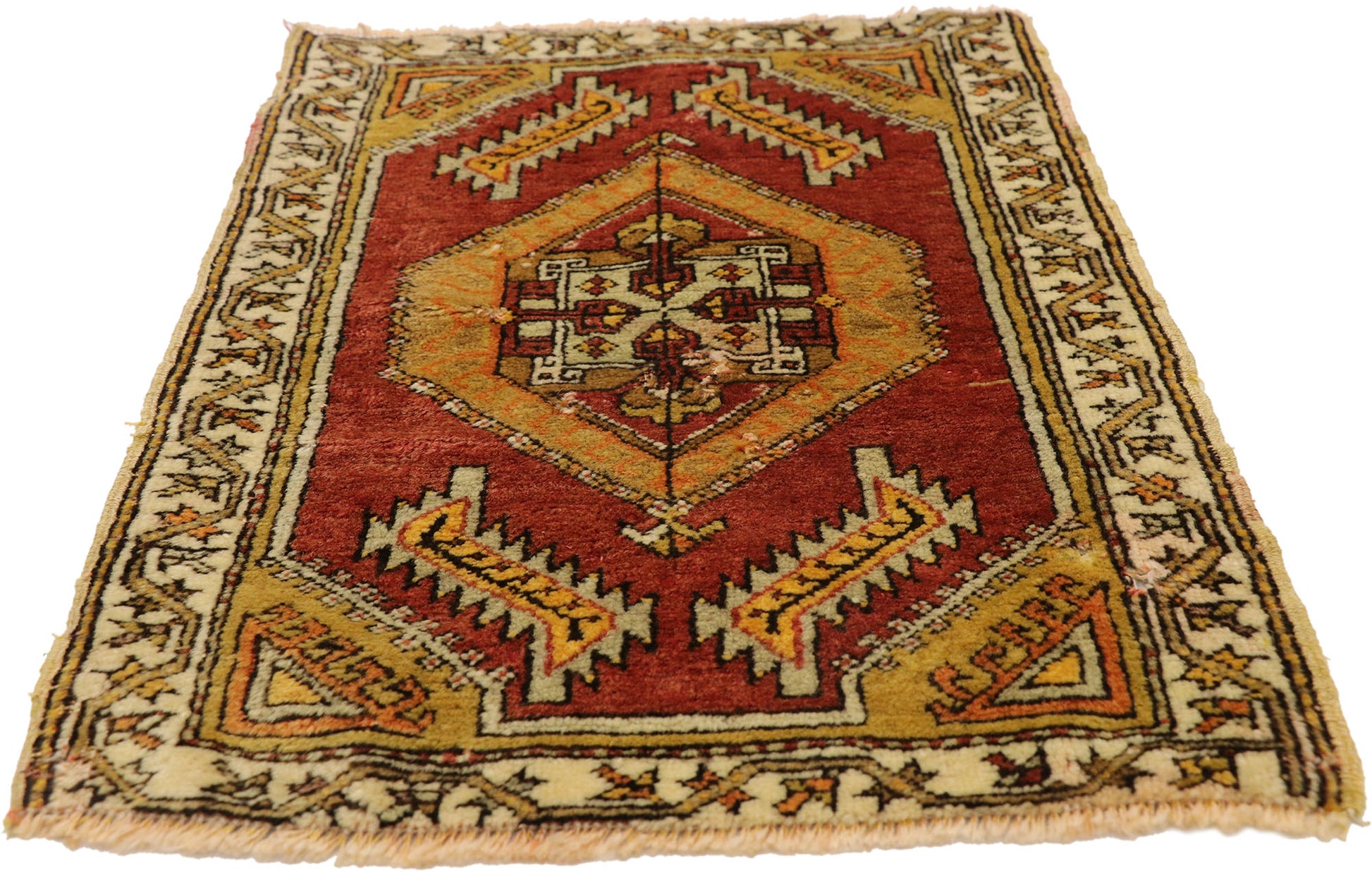 2 x 2 Vintage Turkish Yastik Rug 51829