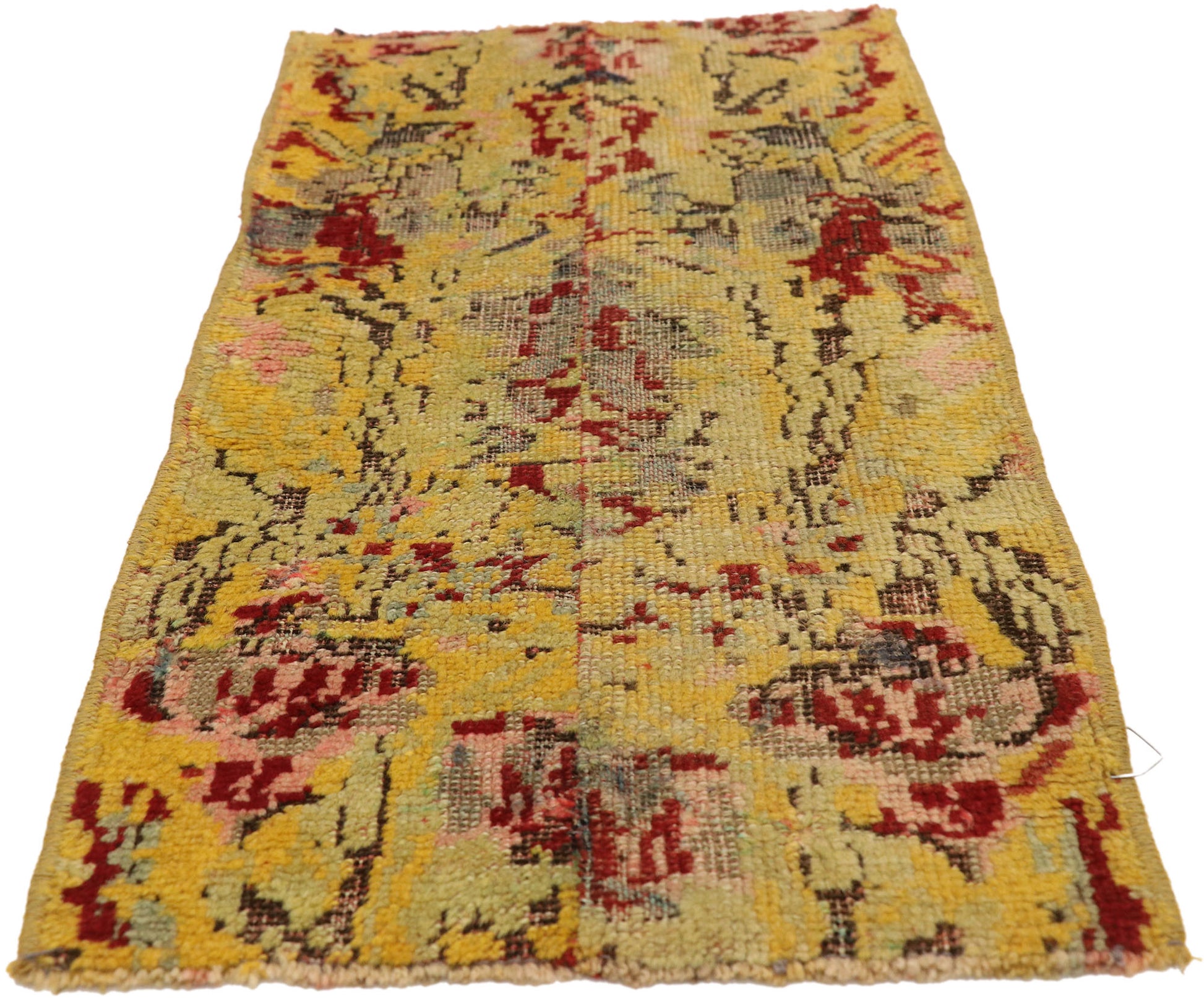 1 x 3 Vintage Turkish Yastik Rug 51830