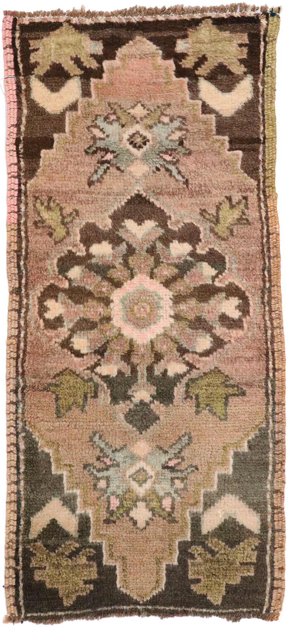 1 x 3 Vintage Turkish Yastik Rug 51831