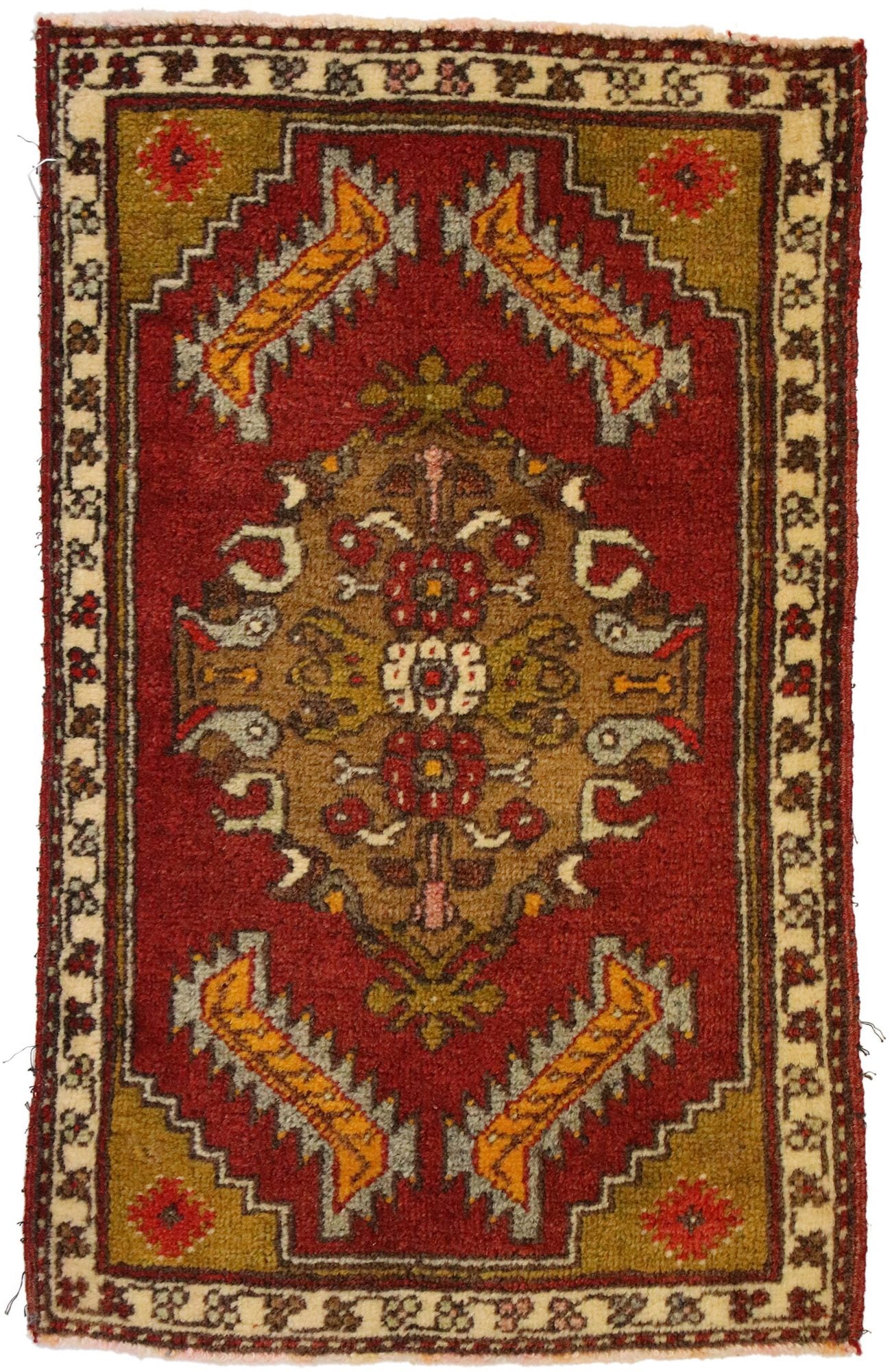 1 x 2 Vintage Turkish Yastik Rug 51832