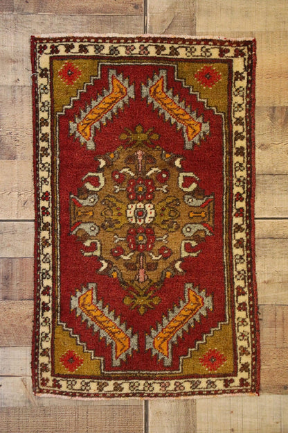 1 x 2 Vintage Turkish Yastik Rug 51832