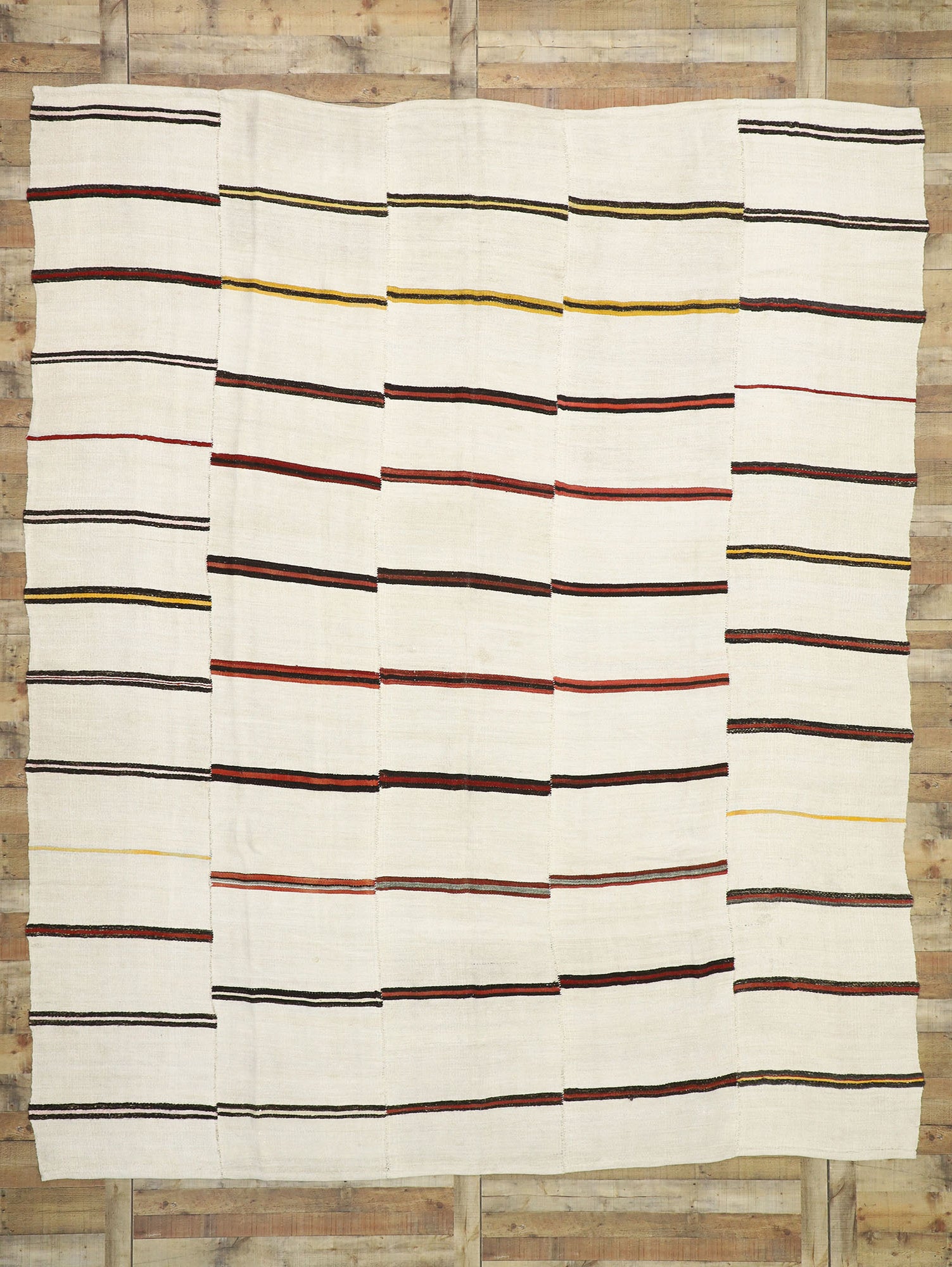 10 x 12 Vintage Turkish Striped Kilim Rug 51836
