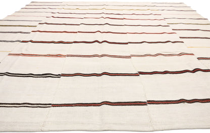 10 x 12 Vintage Turkish Striped Kilim Rug 51836