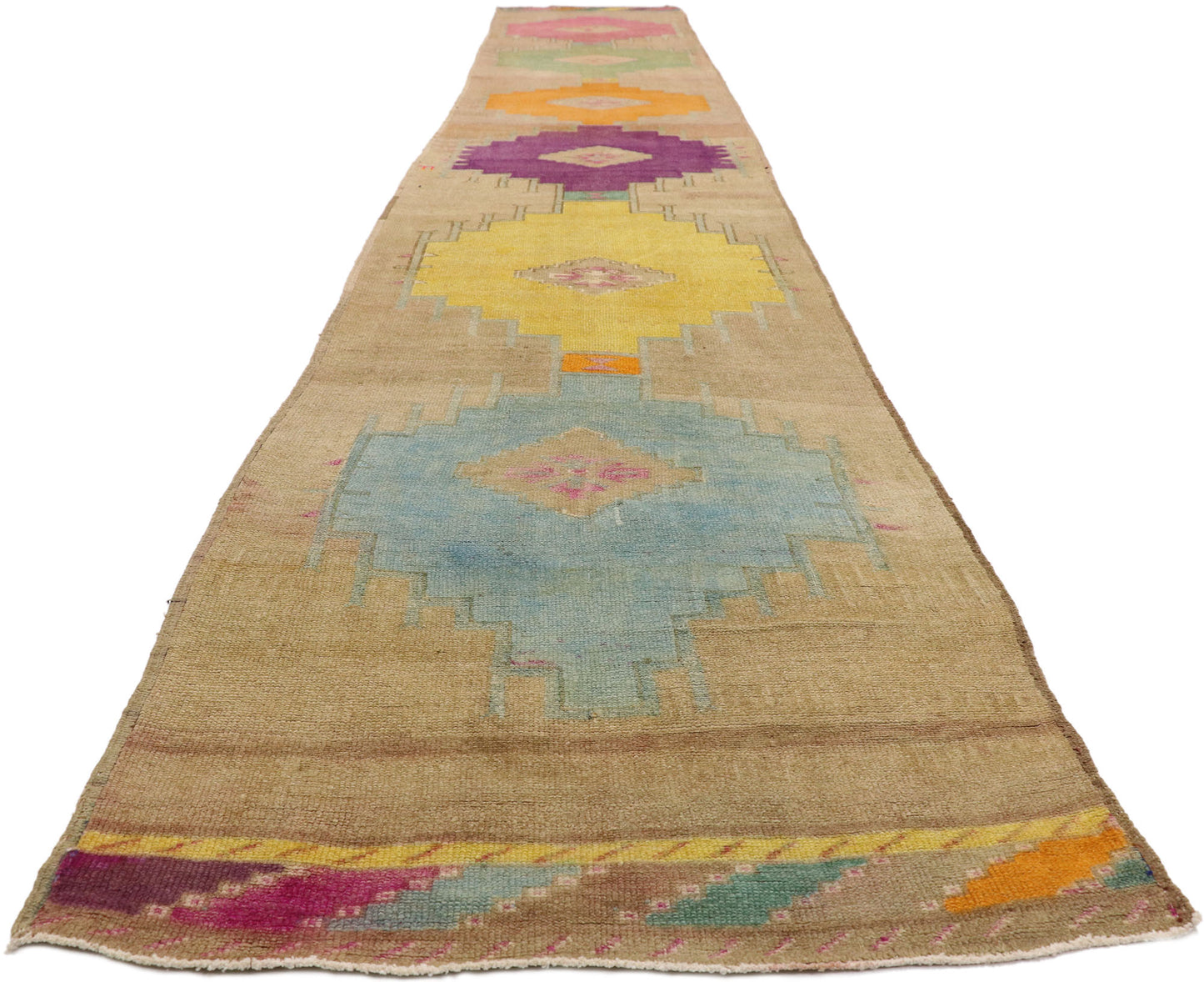 3 x 22 Vintage Turkish Oushak Runner 51840