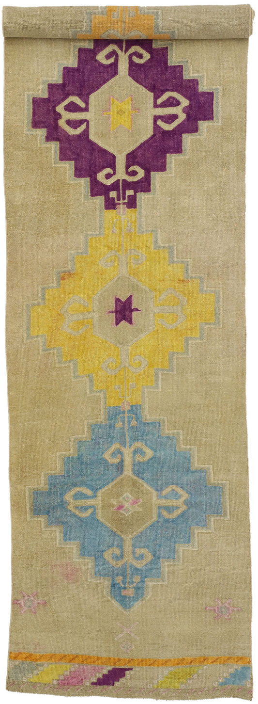 3 x 13 Vintage Turkish Oushak Runner 51841