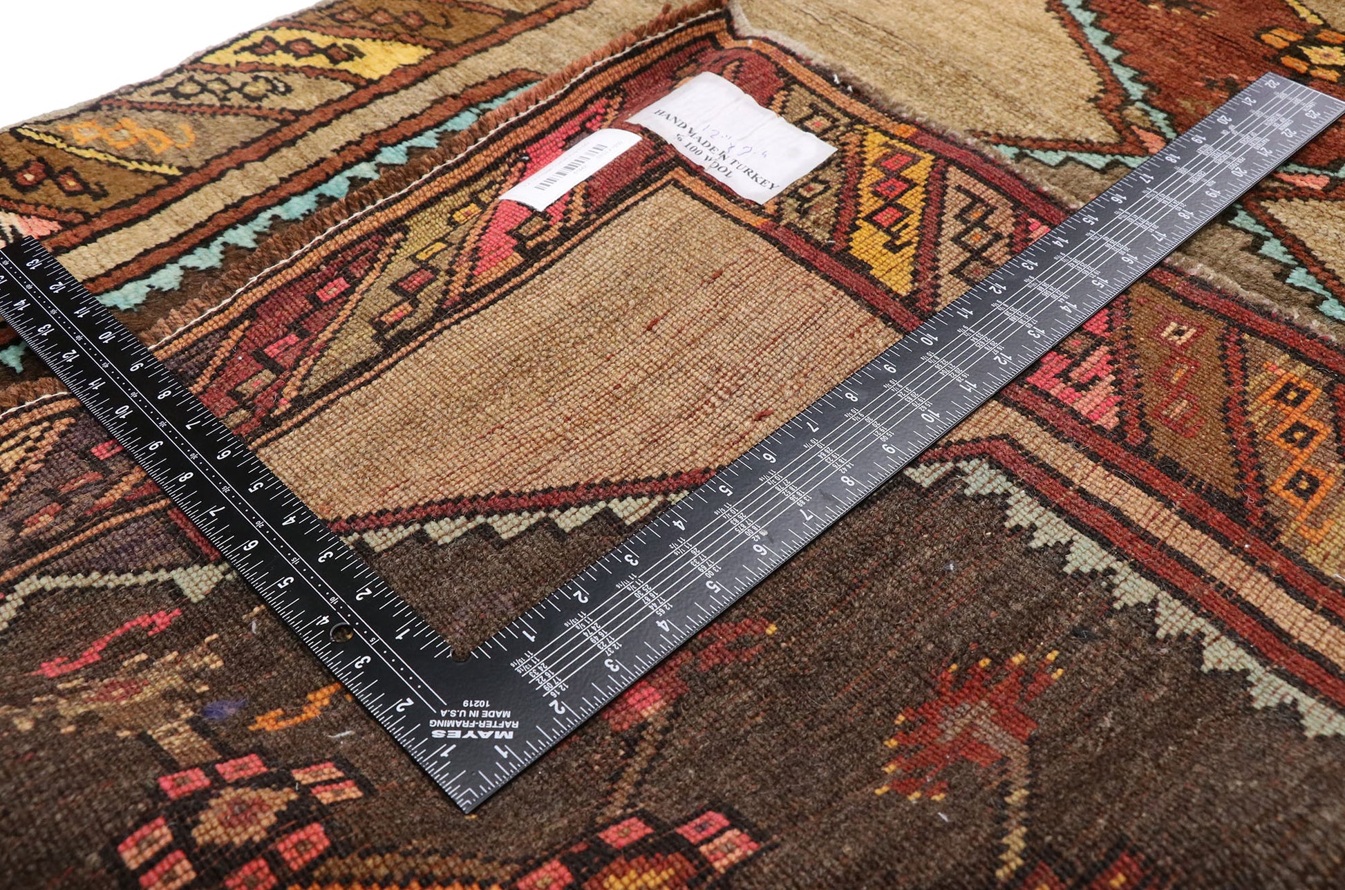3 x 13 Vintage Turkish Oushak Rug 51842