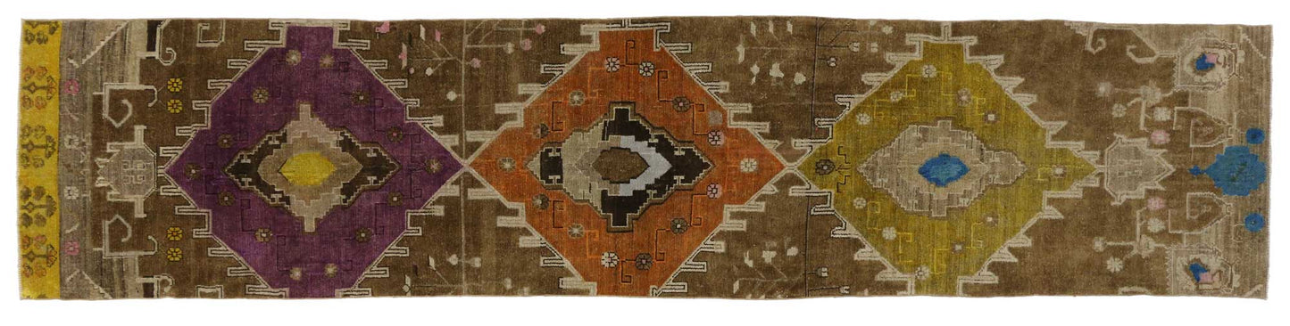 3 x 14 Vintage Oushak Rug 51846
