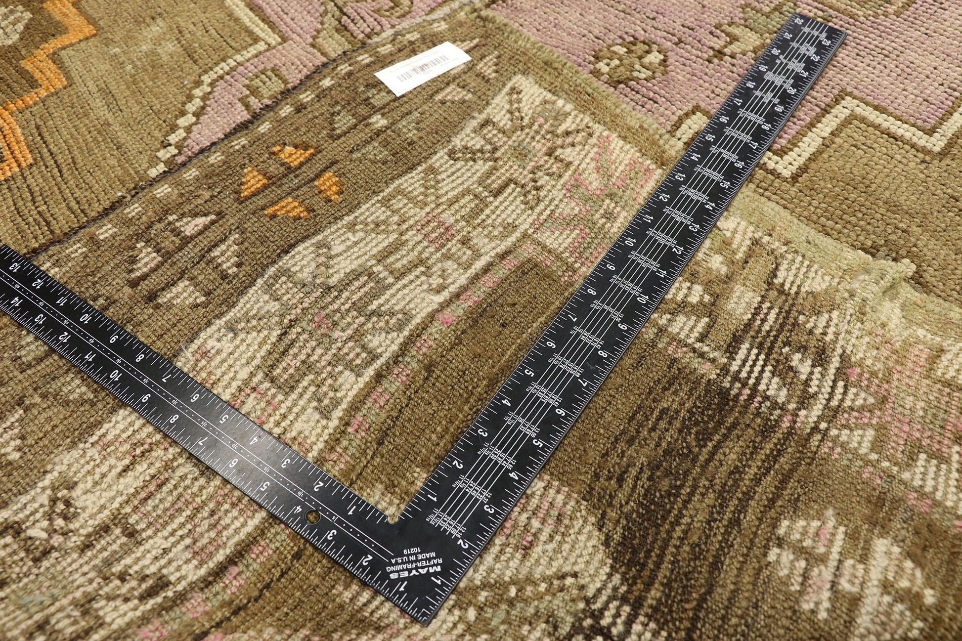 5 x 14 Vintage Turkish Oushak Kars Rug 51848