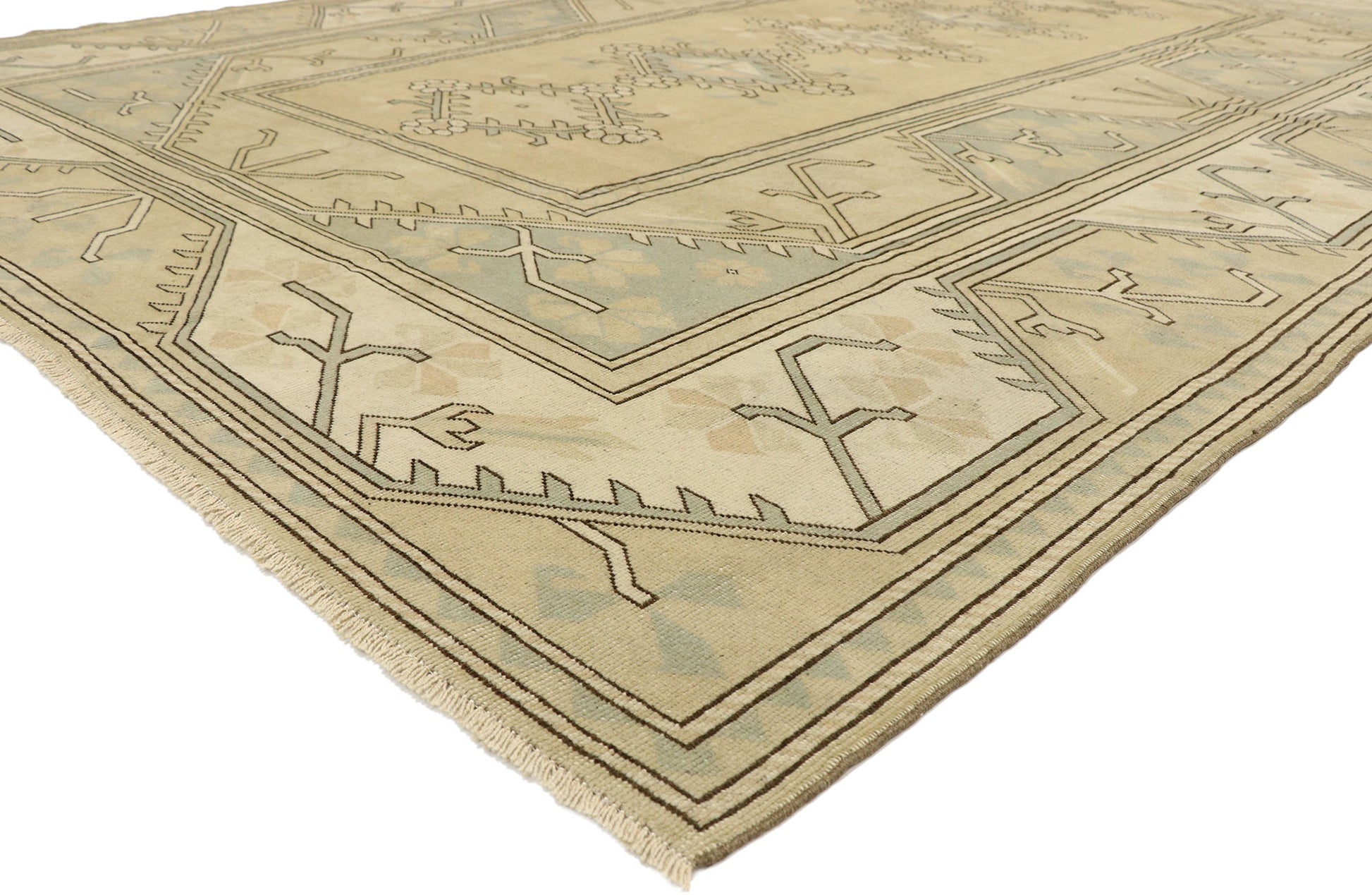 9 x 12 Vintage Turkish Oushak Rug 51849