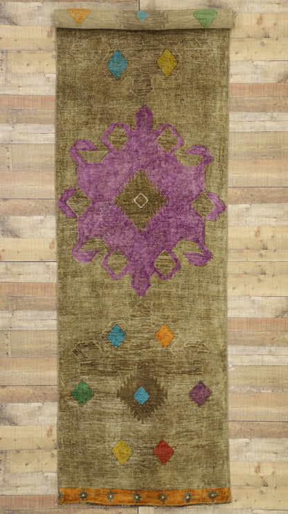 3 x 11 Vintage Turkish Oushak Rug 51853