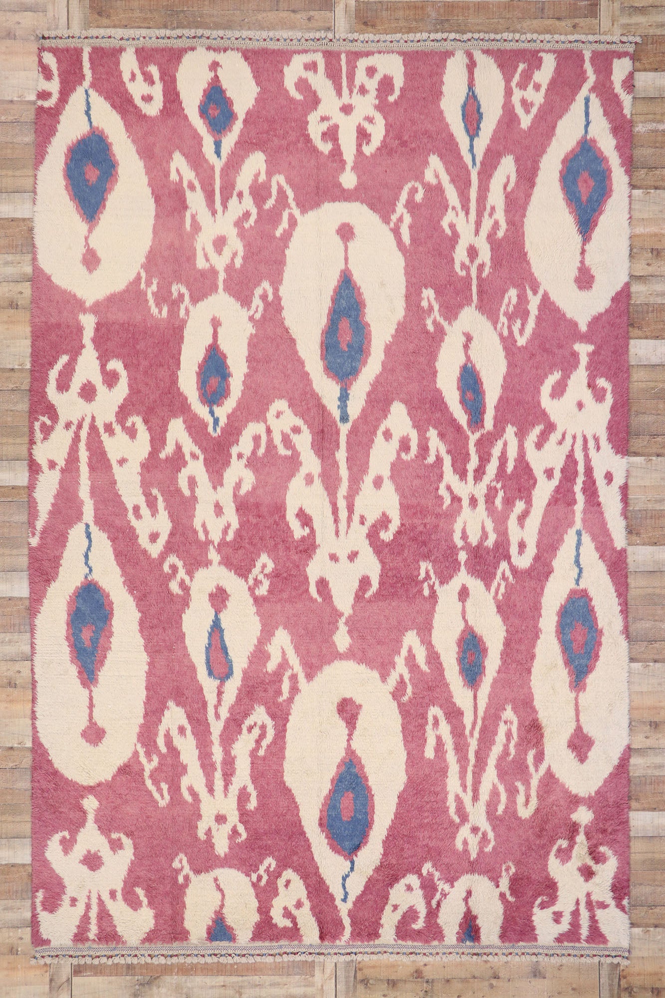 9 x 13 Contemporary Turkish Tulu Ikat Rug 51868