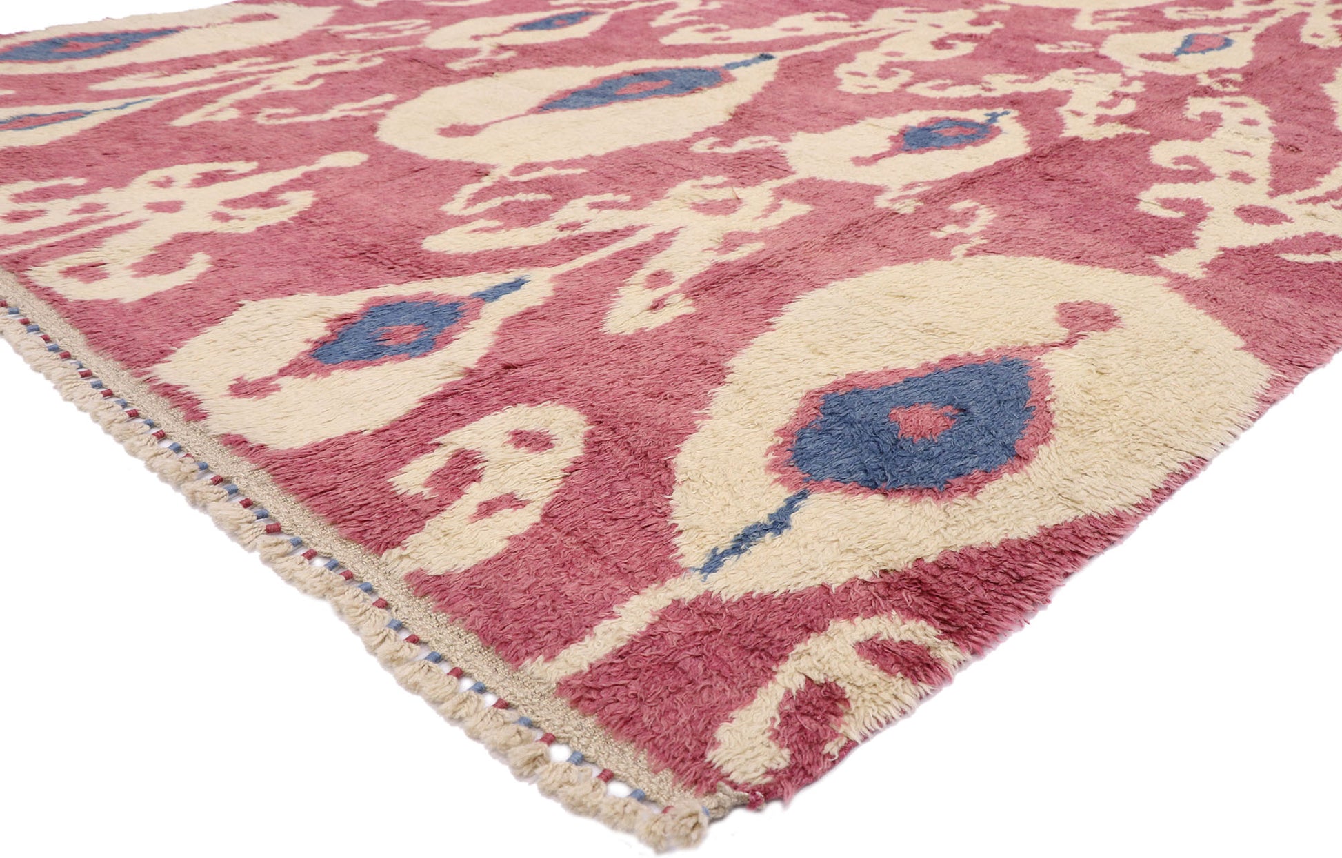 9 x 13 Contemporary Turkish Tulu Ikat Rug 51868