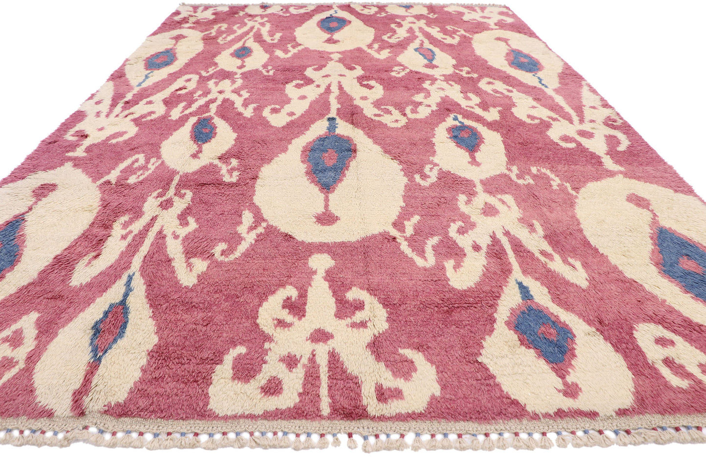 9 x 13 Contemporary Turkish Tulu Ikat Rug 51868