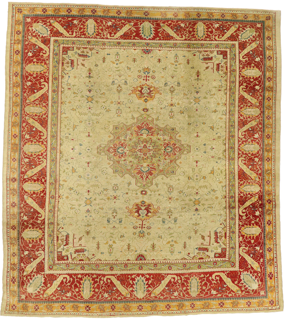 10 x 11 Antique Turkish Oushak Rug 51879