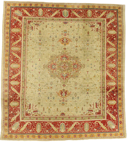 10 x 11 Antique Turkish Oushak Rug 51879