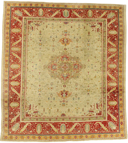 10 x 11 Antique Turkish Oushak Rug 51879