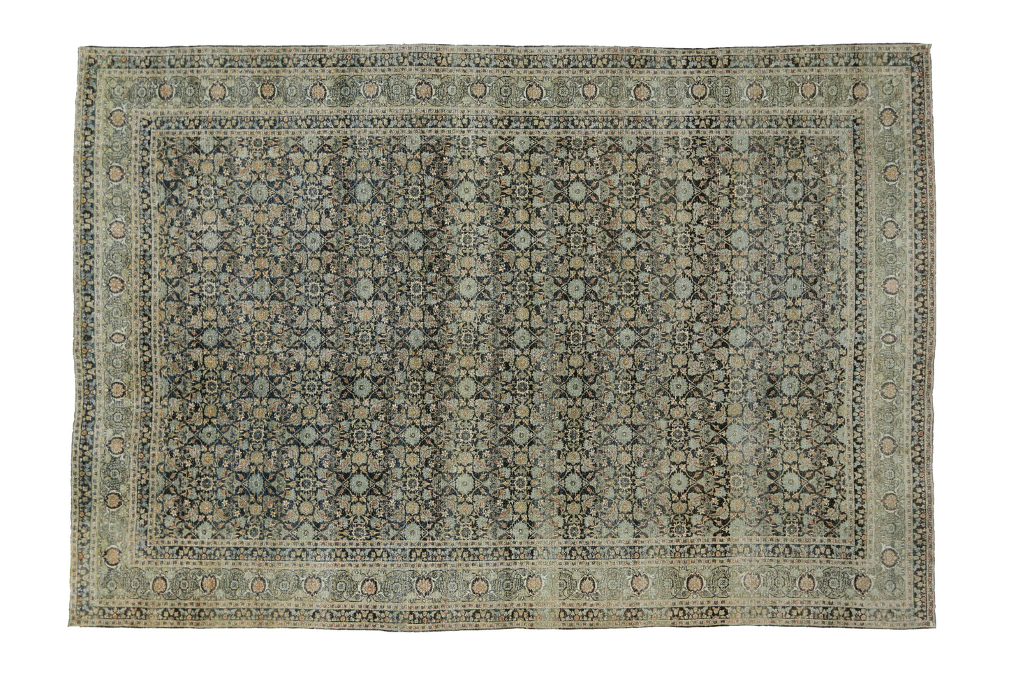 11 x 16 Antique Persian Yazd Rug 51880