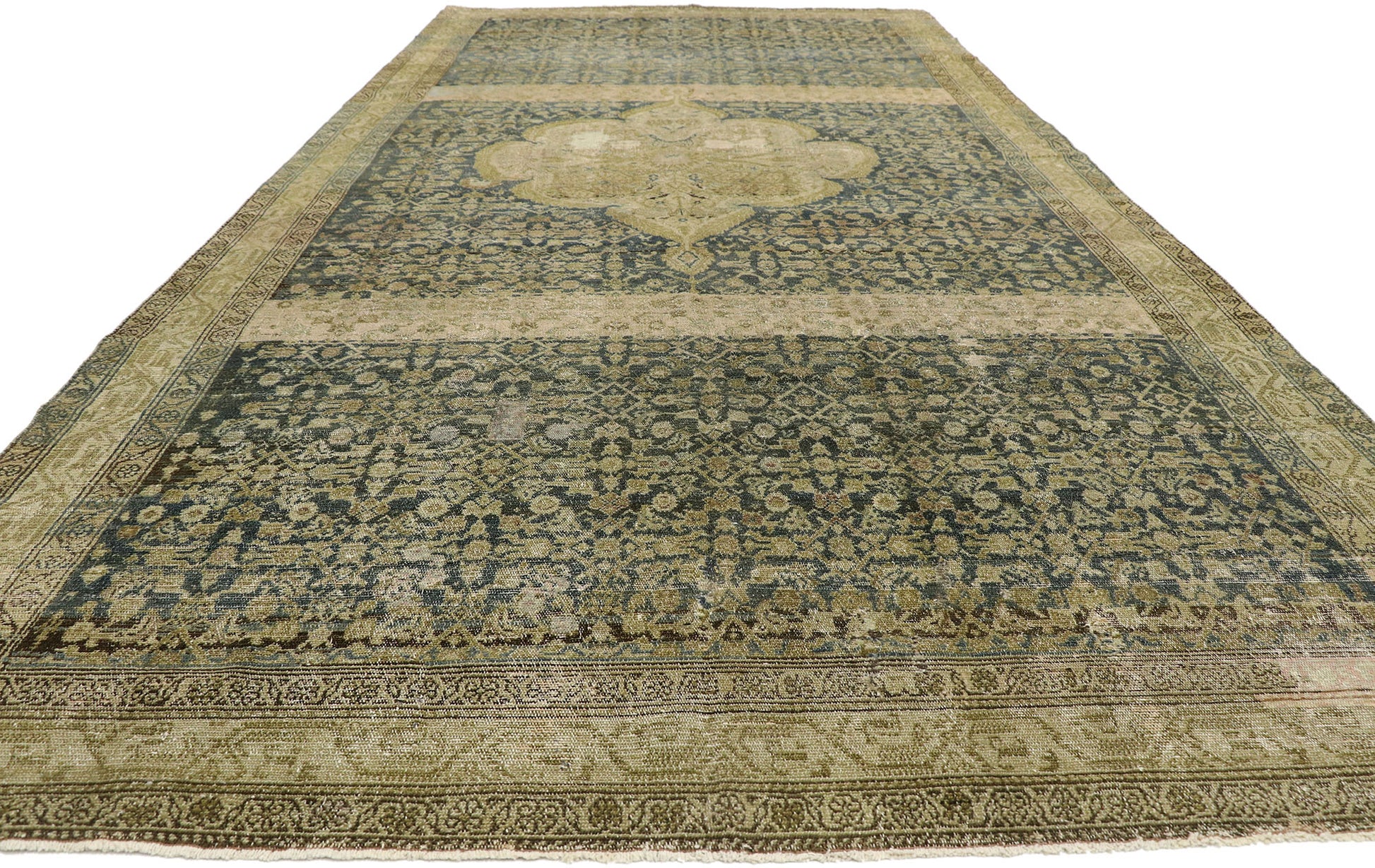 7 x 15 Antique Persian Malayer Gallery Rug 51881