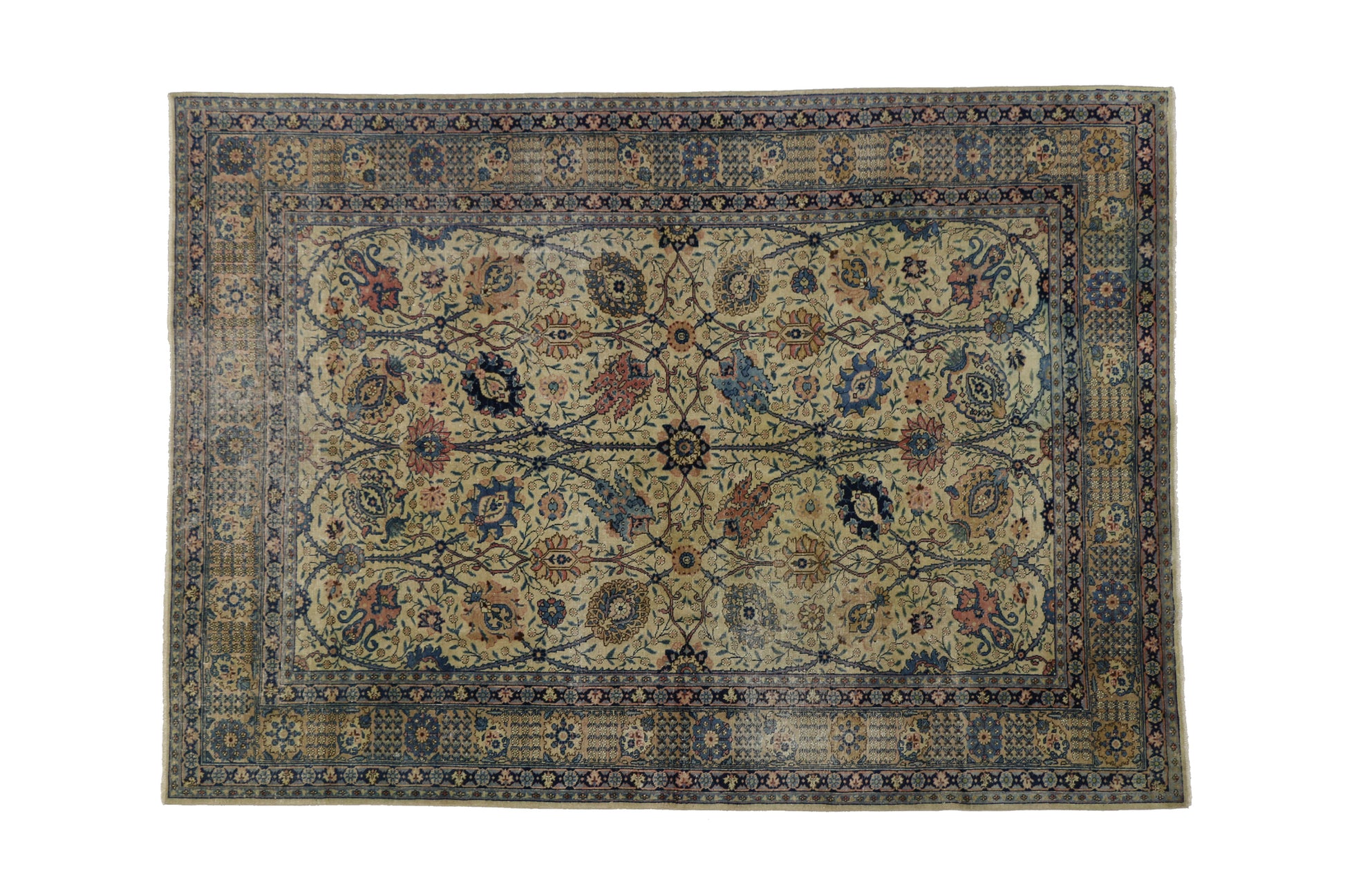 7 x 9 Vintage Persian Tabriz Rug 51883