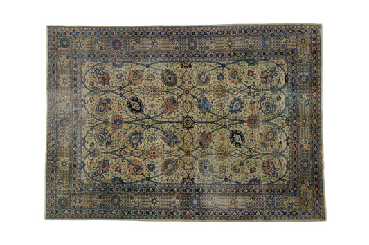 7 x 9 Vintage Persian Tabriz Rug 51883