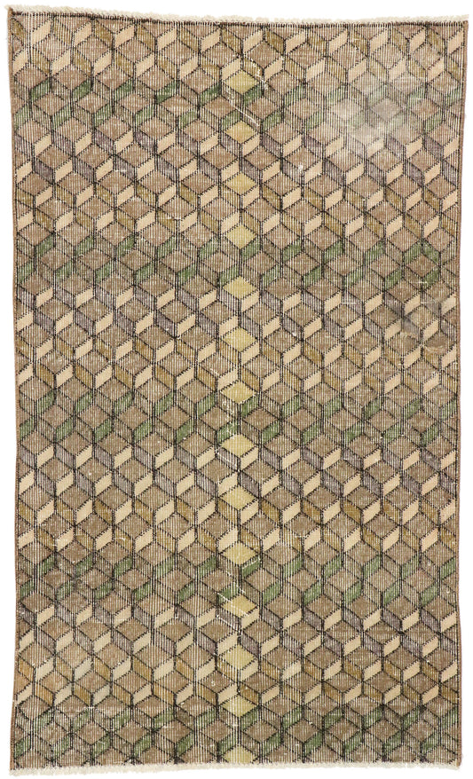 3 x 5 Zeki Muren Vintage Turkish Sivas Rug 51894