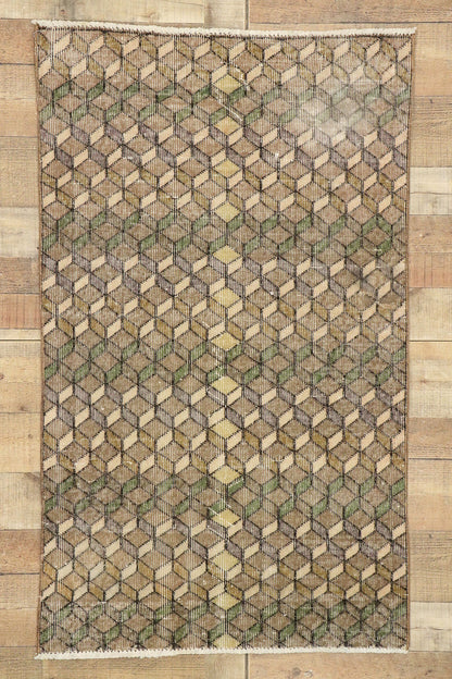 3 x 5 Zeki Muren Vintage Turkish Sivas Rug 51894