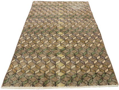 3 x 5 Zeki Muren Vintage Turkish Sivas Rug 51894