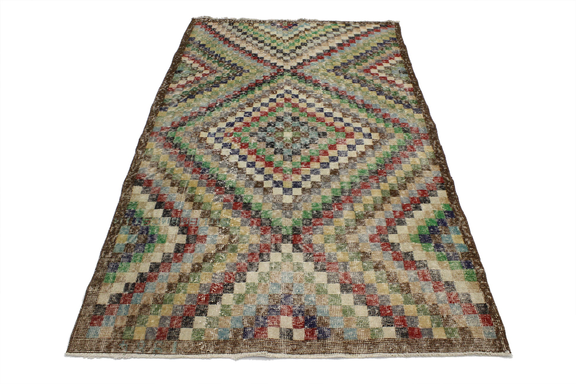 4 x 7 Vintage Turkish Sivas Rug 51953