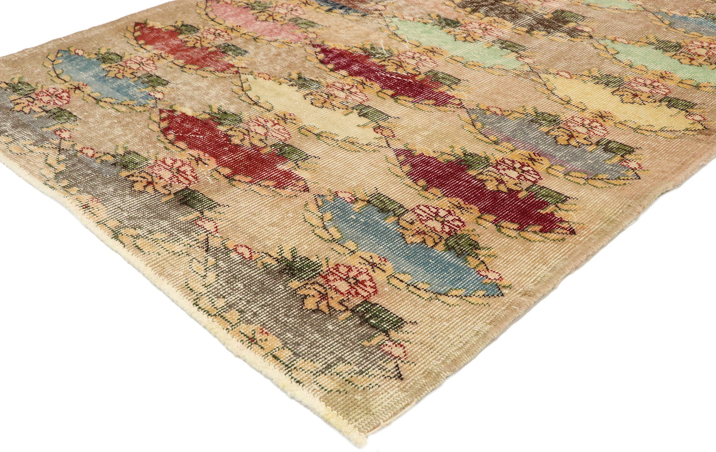 4 x 7 Zeki Muren Vintage Sivas Rug 51964