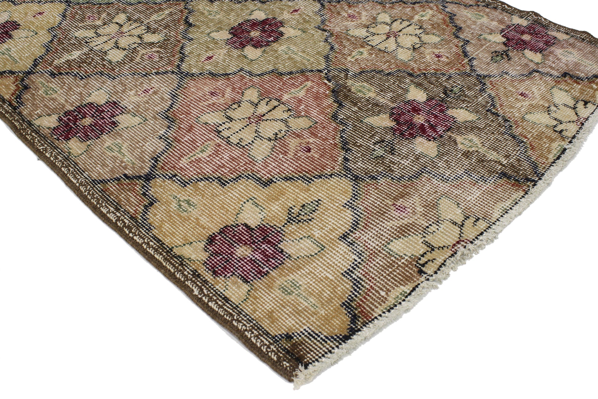 3 x 7 Vintage Turkish Sivas Rug 51968