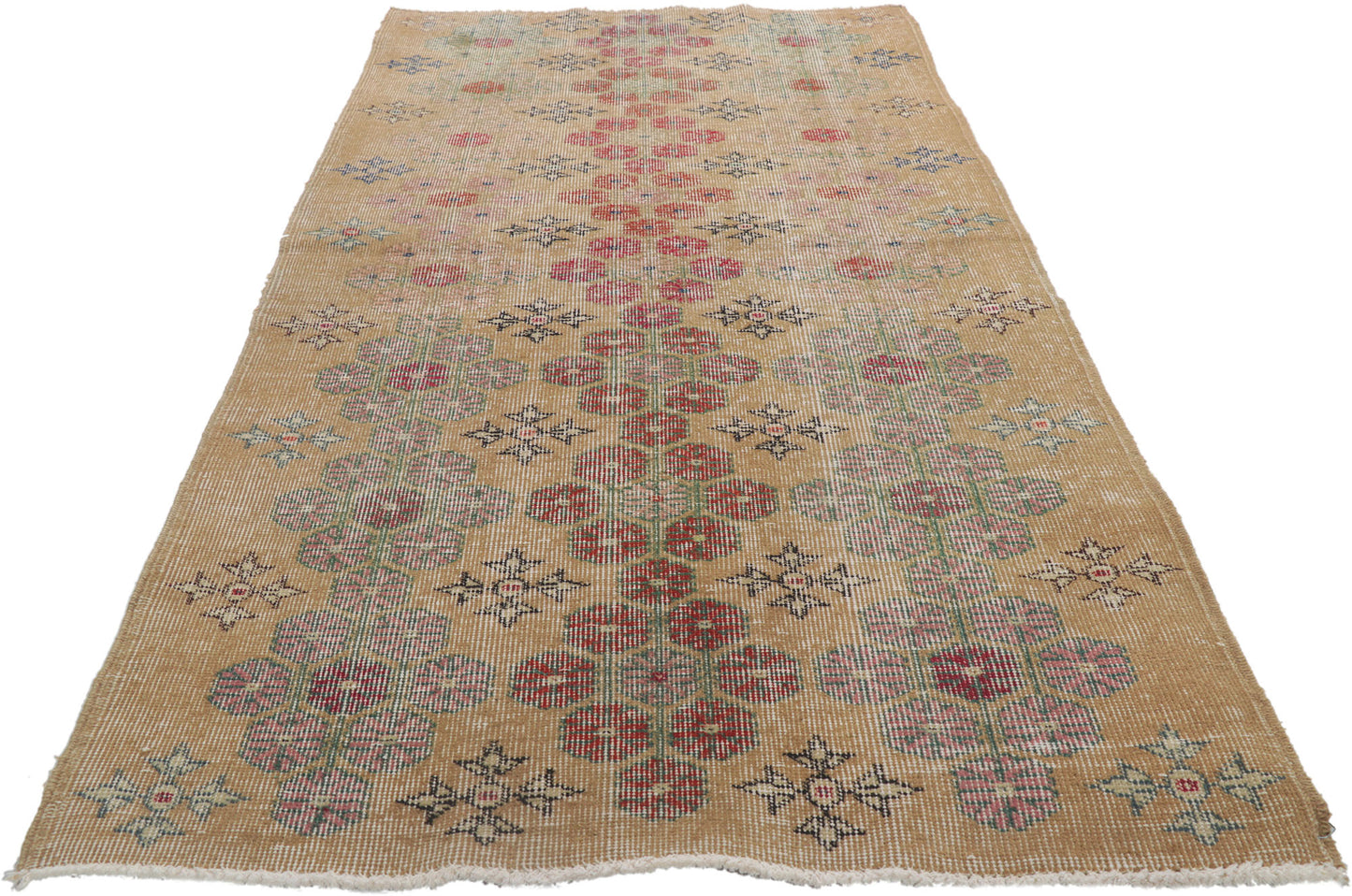 3 x 7 Vintage Turkish Sivas Rug 51971