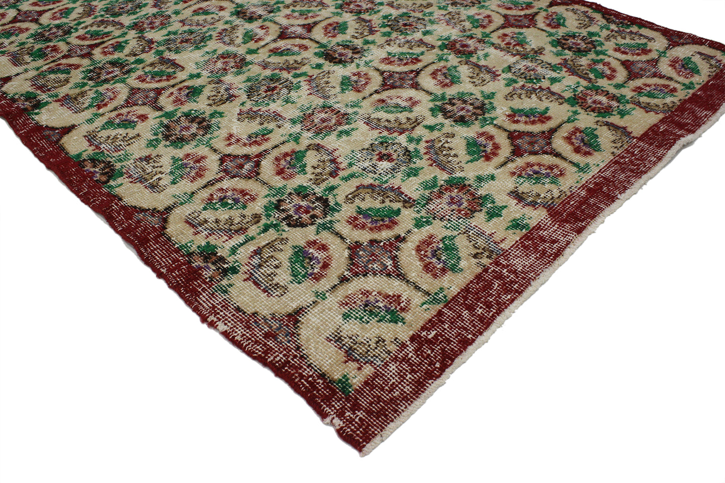 4 x 7 Vintage Turkish Sivas Rug 51981