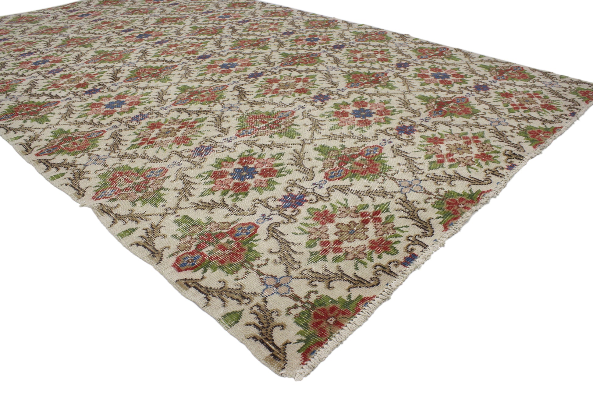6 x 9 Vintage Turkish Sivas Rug 52001