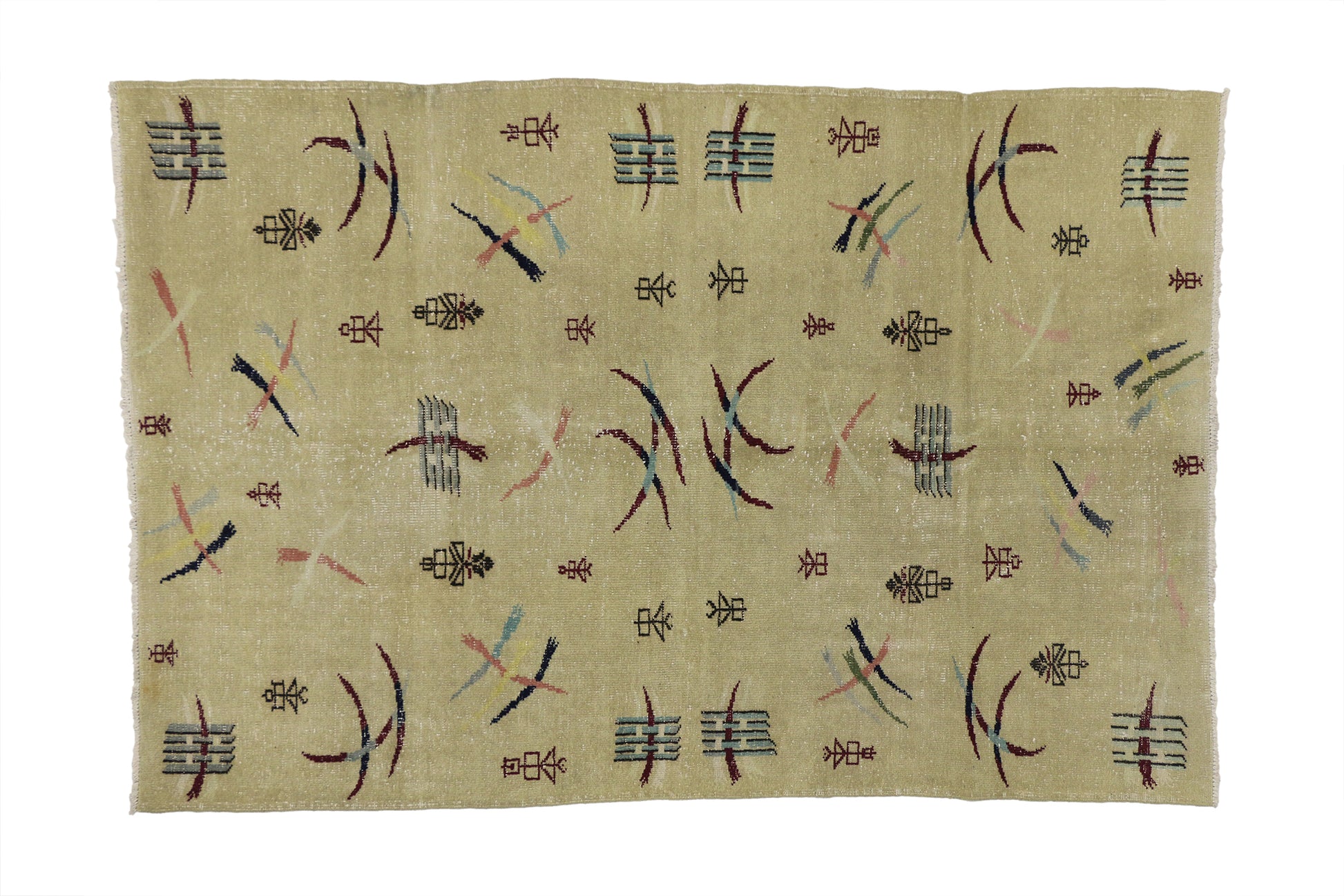 6 x 9 Vintage Turkish Sivas Rug 52019