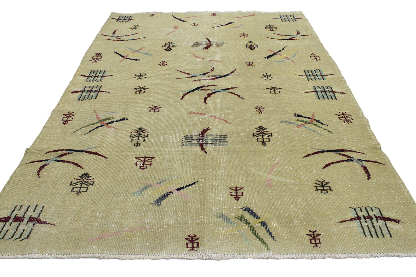 6 x 9 Vintage Turkish Sivas Rug 52019
