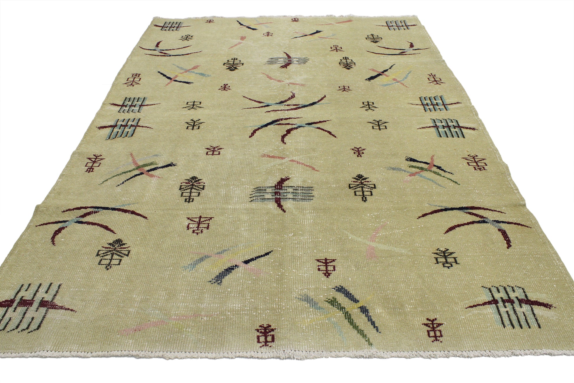 6 x 9 Vintage Turkish Sivas Rug 52019