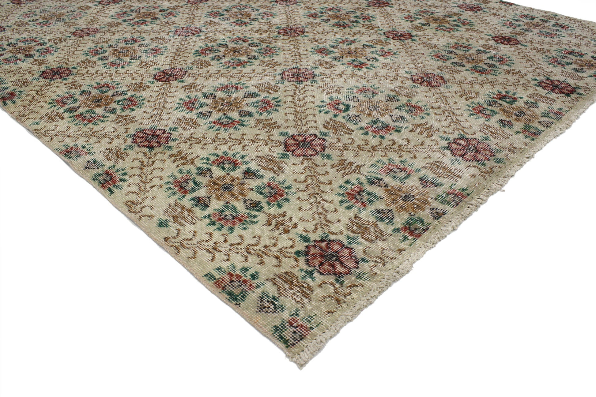 6 x 10 Vintage Turkish Sivas Rug 52024