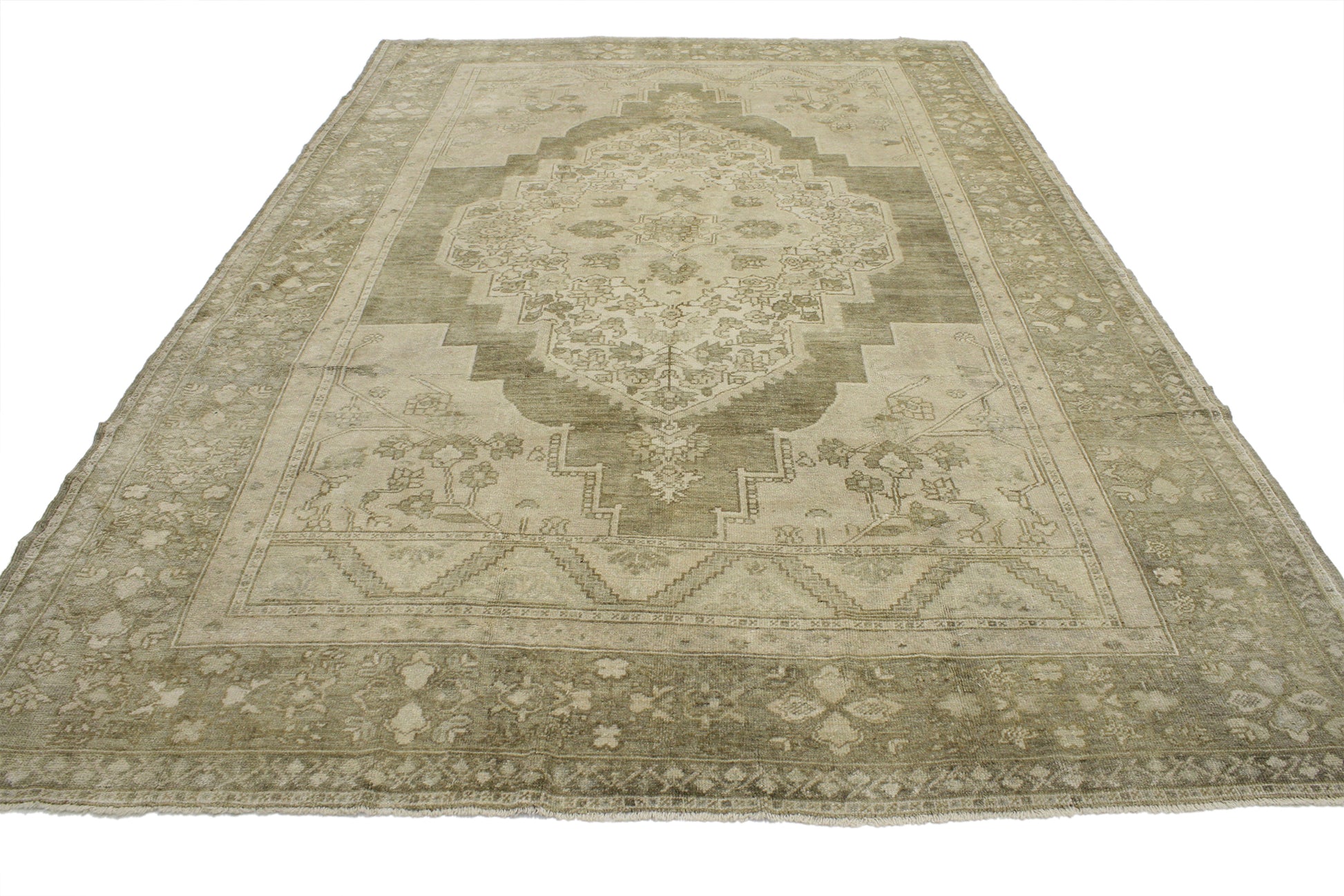 7 x 11 Vintage Oushak Rug 52031