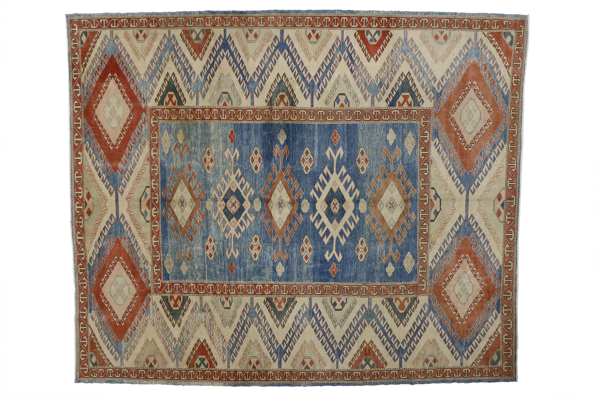 10 x 13 Vintage Oushak Rug 52035