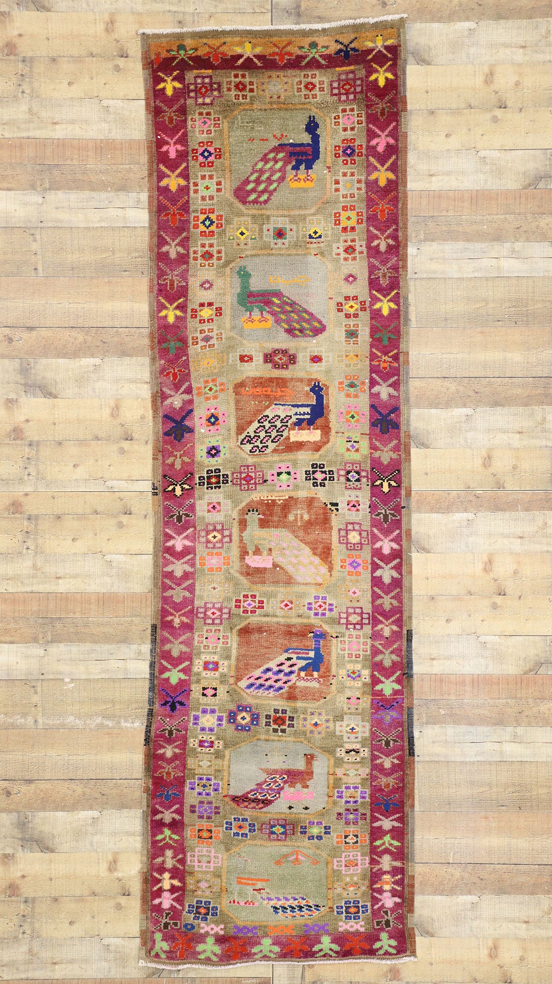3 x 10 Vintage Oushak Rug 52046