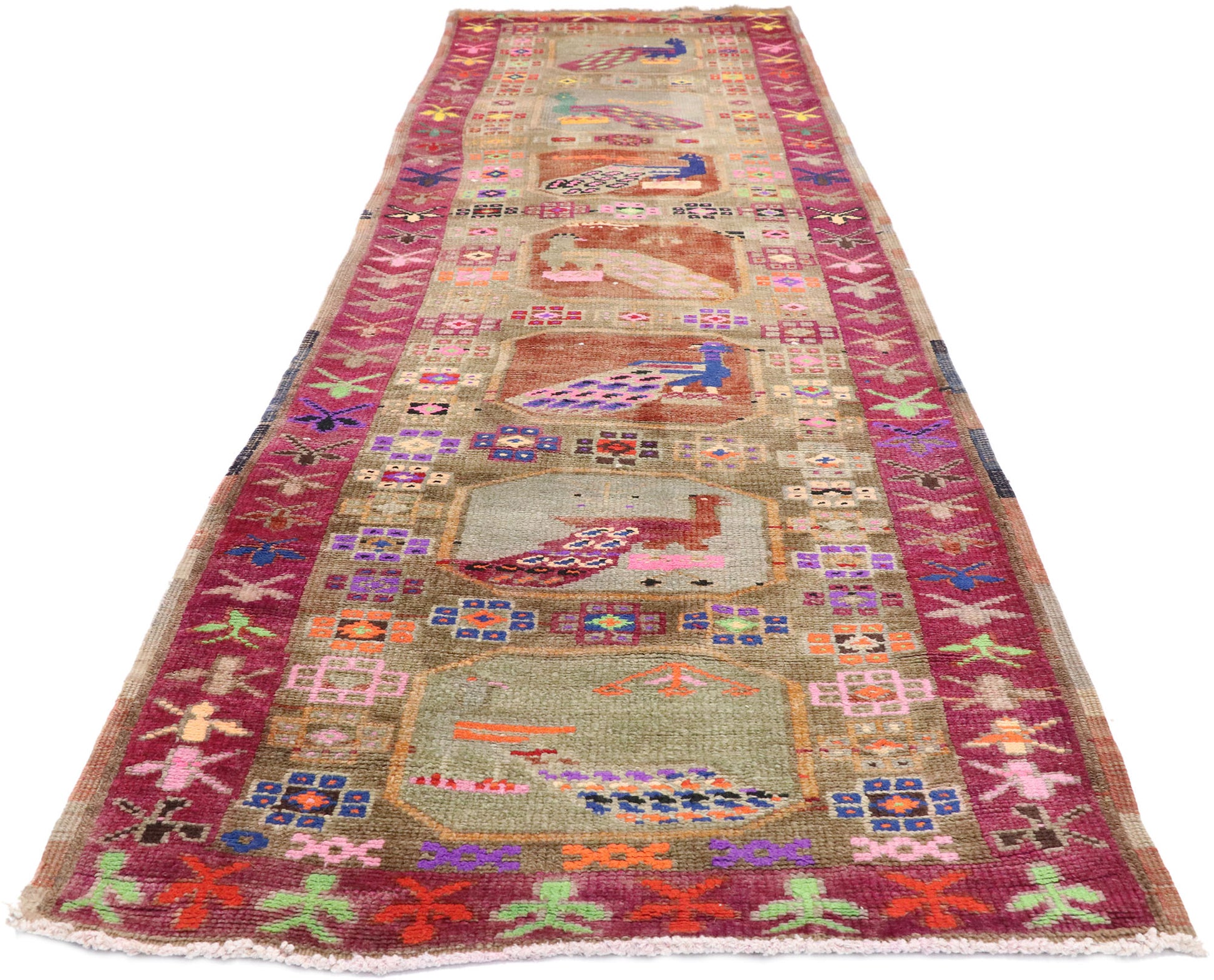 3 x 10 Vintage Oushak Rug 52046