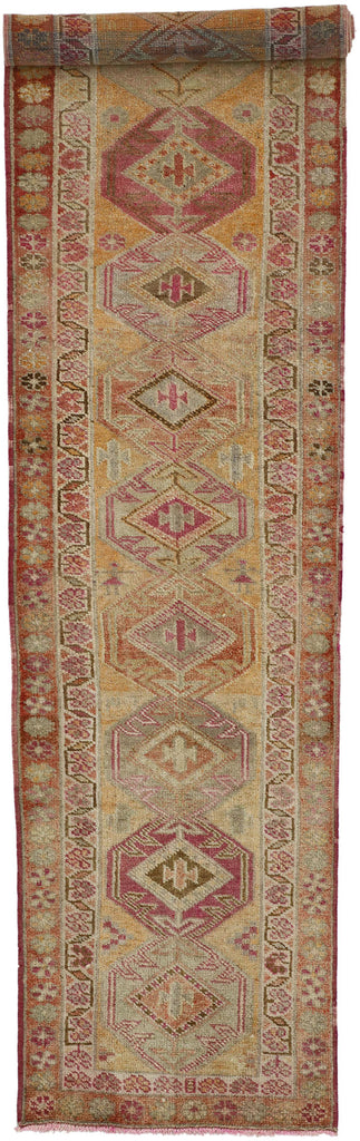 3 x 12 Vintage Turkish Oushak Rug 52049