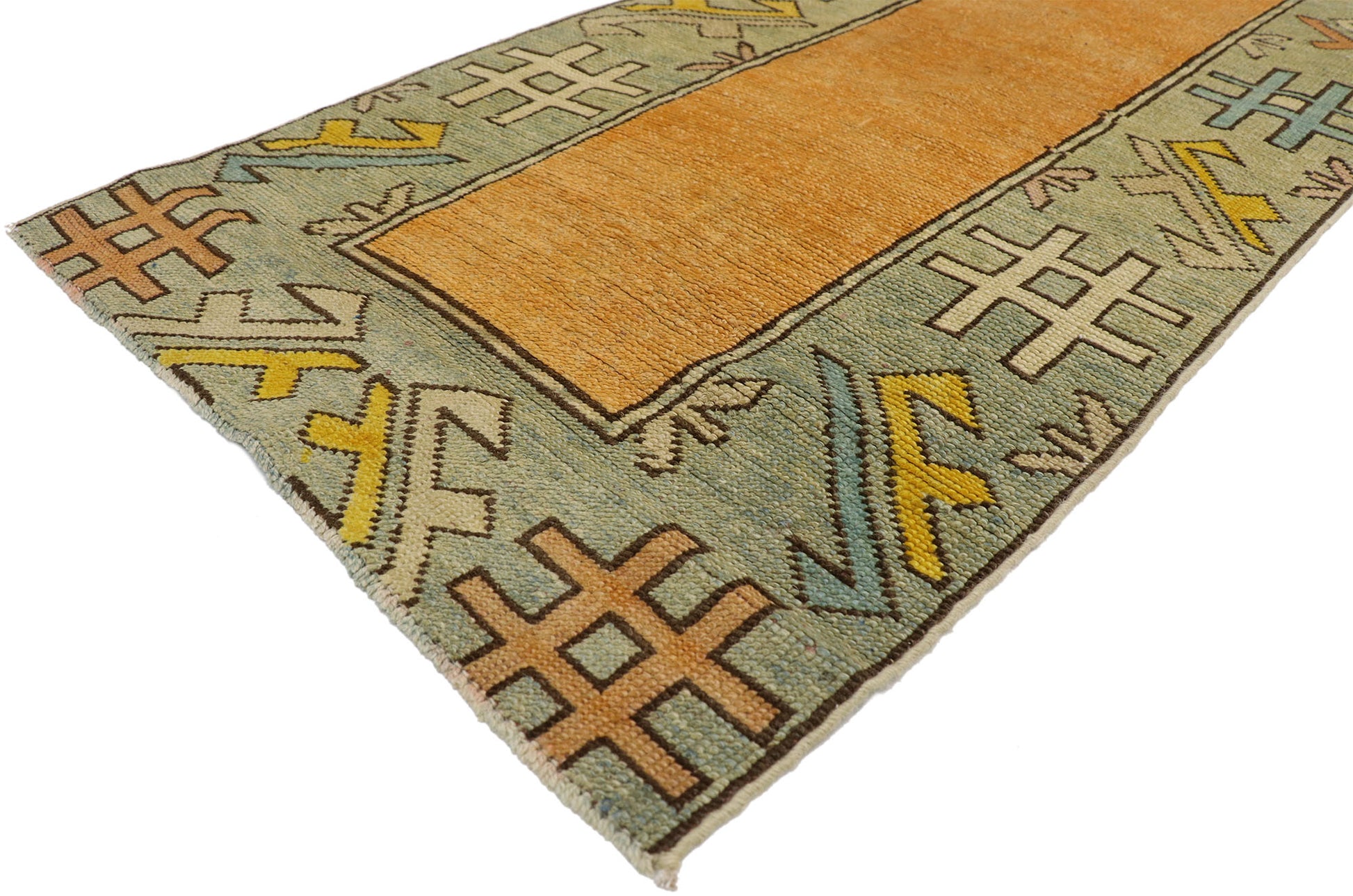 2 x 12 Vintage Oushak Runner 52050