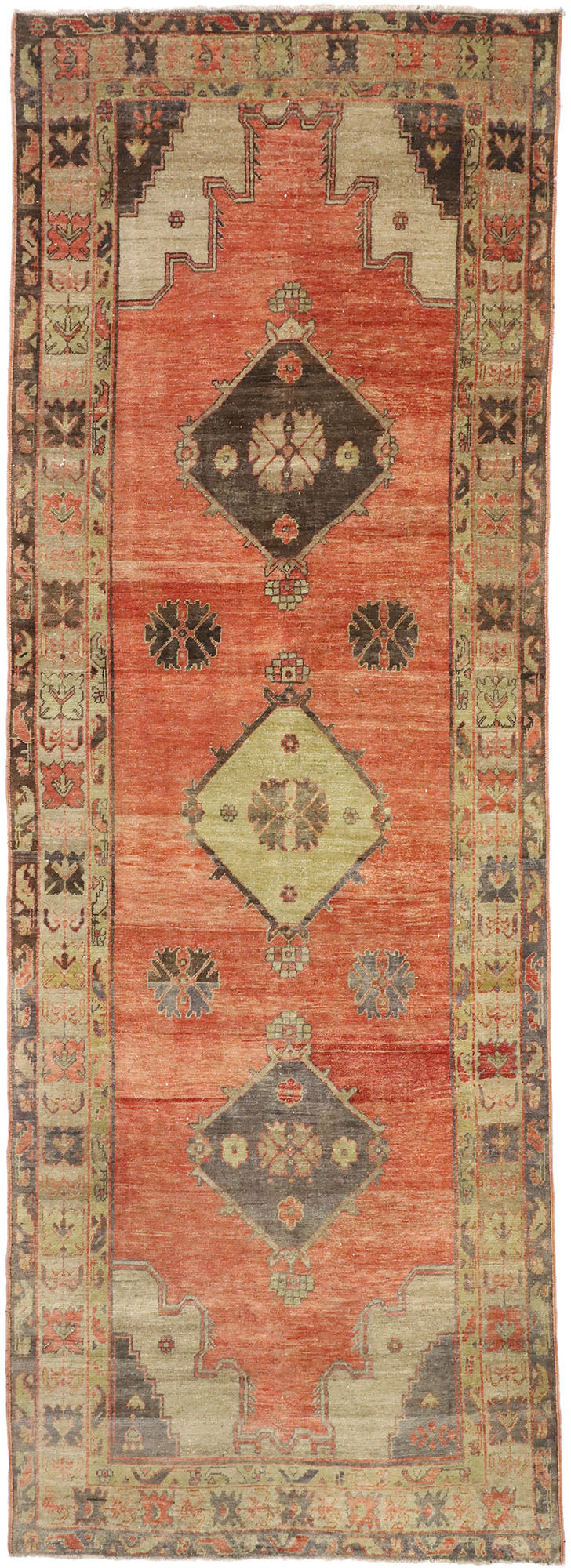 5 x 13 Vintage Turkish Oushak Runner 52051