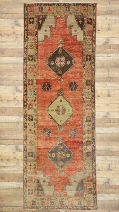 5 x 13 Vintage Turkish Oushak Runner 52051