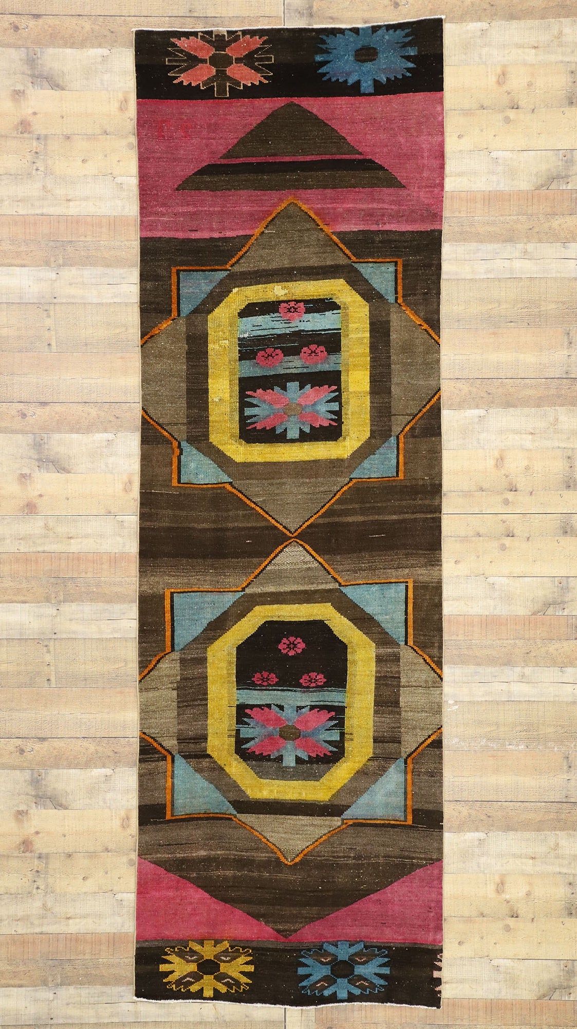 3 x 10 Vintage Turkish Oushak Rug 52055