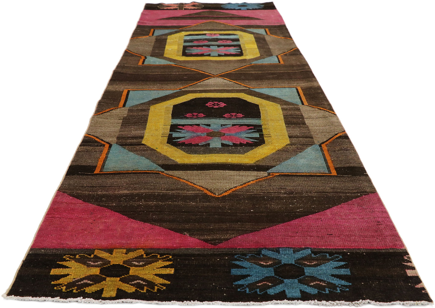 3 x 10 Vintage Turkish Oushak Rug 52055