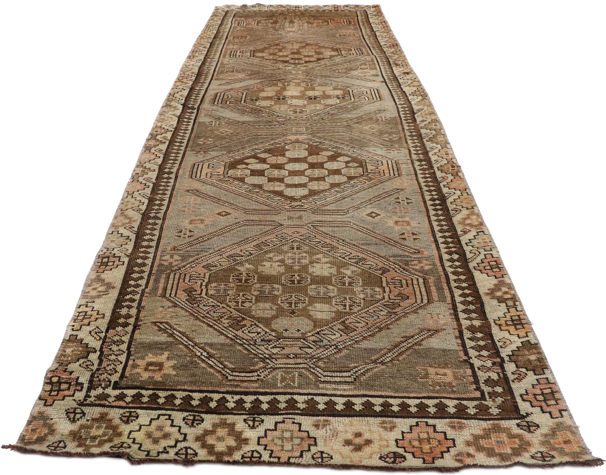3 x 11 Vintage Turkish Oushak Rug 52056