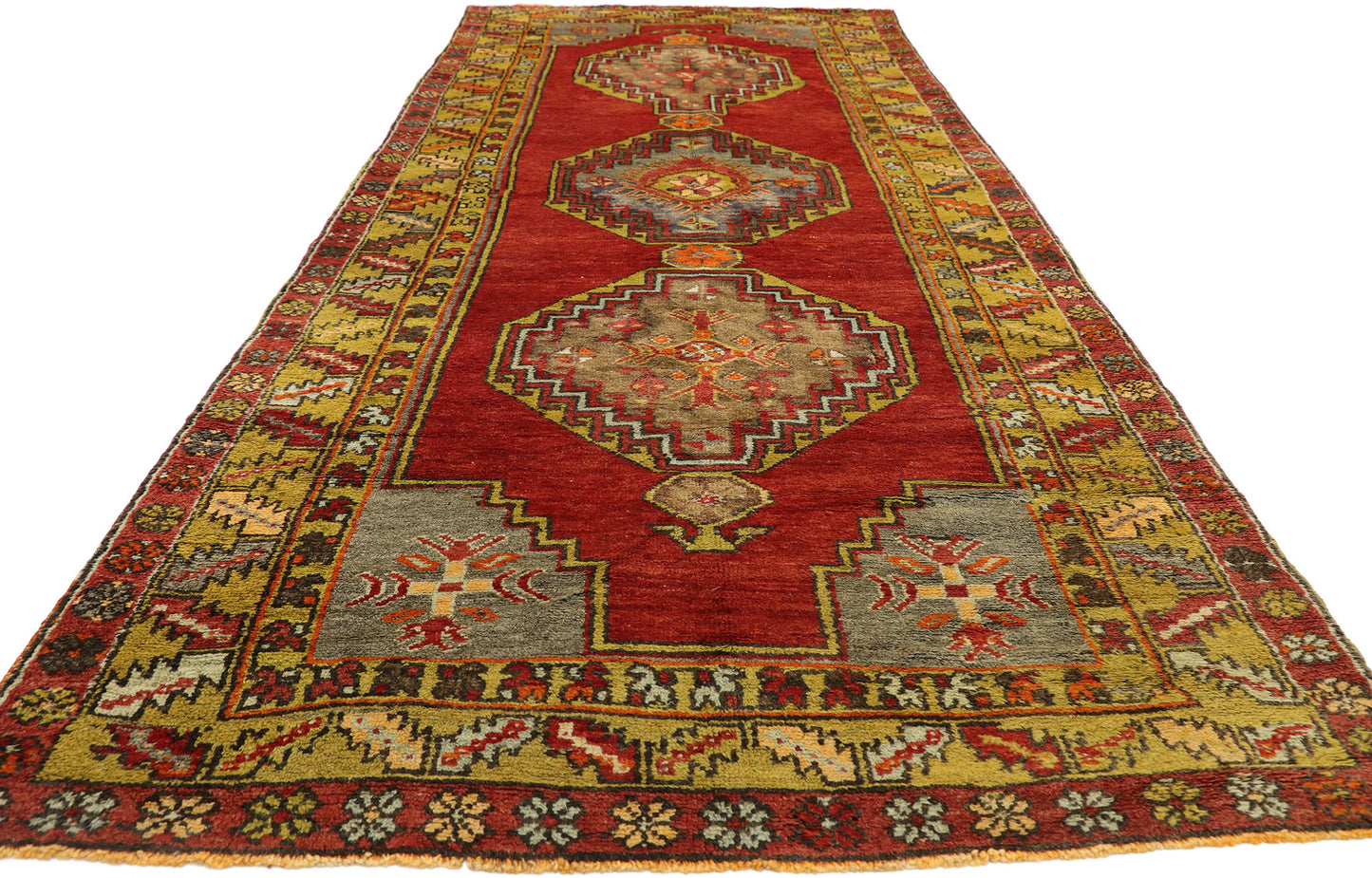 5 x 12 Vintage Turkish Oushak Rug 52057